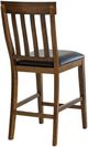 A-America® Mariposa Rustic Whiskey Slatback Upholstered Barstool-1