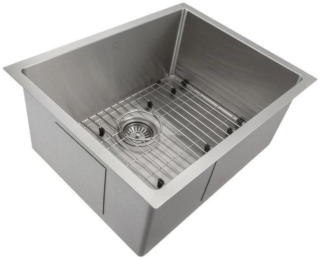 ZLINE Meribel 23" Satin Stainless Steel Undermount Single Bowl Kitchen Sink with Bottom Grid-0