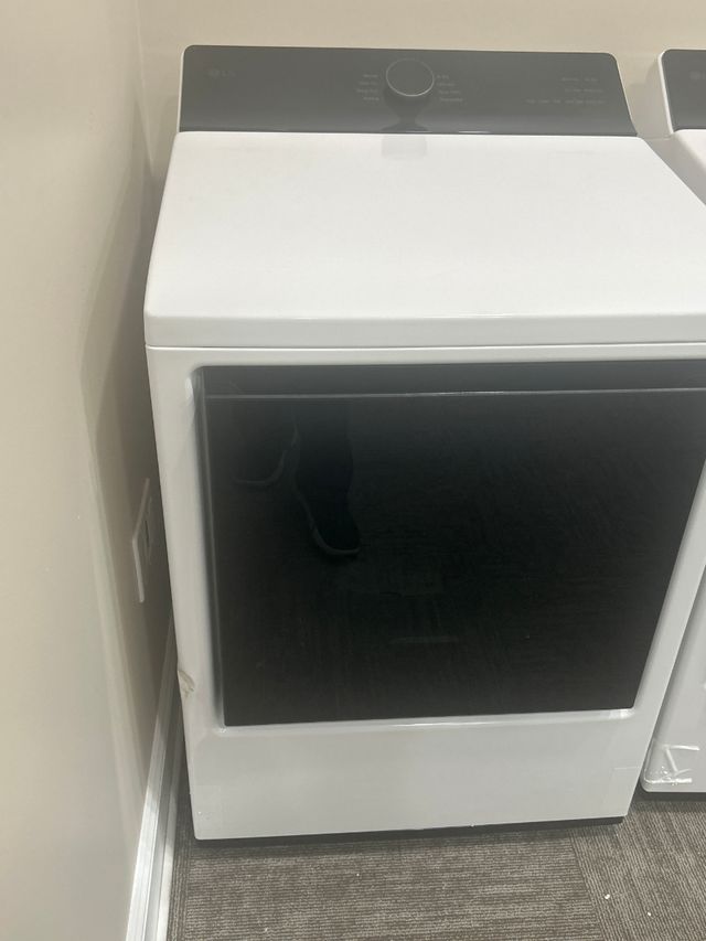 OUT OF BOX LG 7.3 Cu. Ft. Alpine White Electric Dryer-0