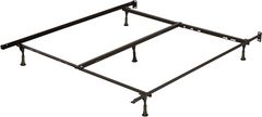 Beaudoin Black Full Traditional Interlock Bed Frame with Plastic Glides