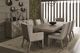 Bernhardt Linea Cerused Greige Dining Table with Textured Graphite Metal Base-1