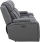 Kate Preston Home Aline Storm Blue Zero Gravity Power Reclining Sofa with Power Headrest-1