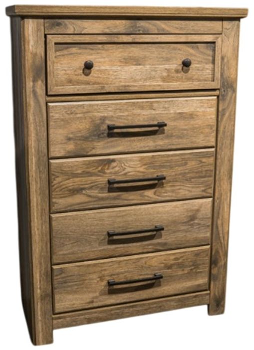 Signature Design by Ashley® Rusticott Brown 5-Drawer Chest