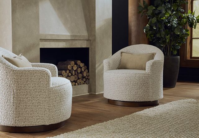 Best® Home Furnishings Customizable Field & Stream Home April Swivel Glider Chair with Dark Walnut Base-3