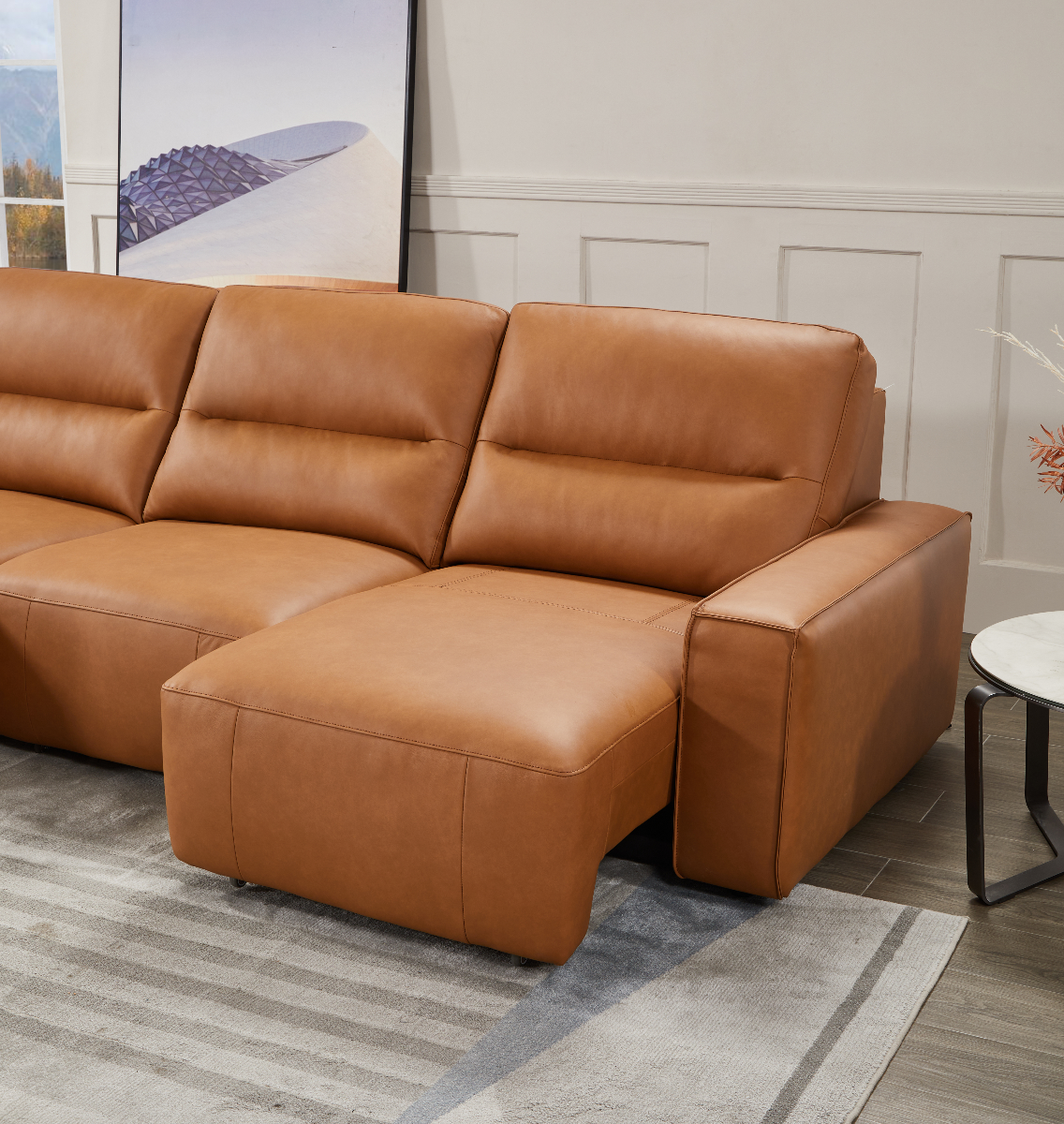 Cheers Manwah Oslo Power Reclining Slider Chaise Sofa