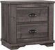 Crown Mark Coralee Gray Nightstand-0