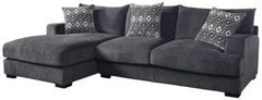 Furniture of America® Kaylee 2-Piece Gray L-Shape Left-Arm Facing Sectional and Chaise