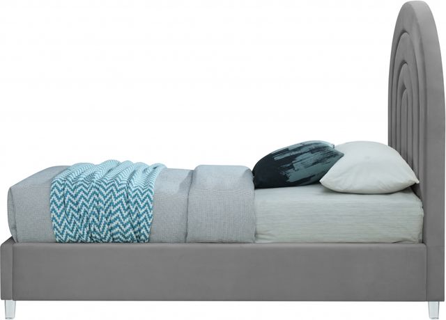 Meridian Furniture Rainbow Gray Twin Upholstered Panel Bed-2
