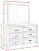 Elements International Eleanor Mocha Gray Dresser and Mirror -2