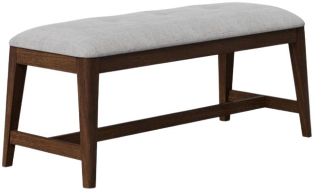 Bernards Dorval Gray/Walnut 42'' Backless Dining Bench-0
