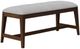 Bernards Dorval Gray/Walnut 42'' Backless Dining Bench-0
