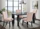Elements International Bellini 5-Piece Grey/Pink Rectangular Dining Set-2
