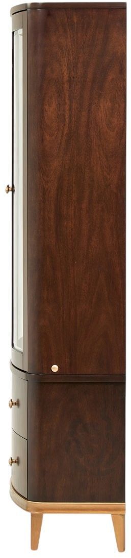 Michael Amini® Camellia Field Pecan-V166 2-Piece Warm Pecan Display Cabinet Set-3
