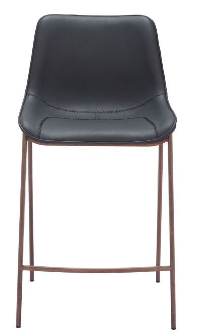 Zuo® Modern Magnus Black/Walnut Counter Stool-1