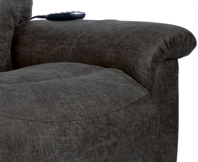 La-Z-Boy® James Charcoal Power Rocking Recliner with Headrest and Lumbar-2