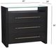 Stylecraft Dann Foley Lifestyle Black Drawer with Gold Glass Top-2