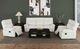 Elements International Wildcat Aviarah White Manual Reclining Loveseat-2