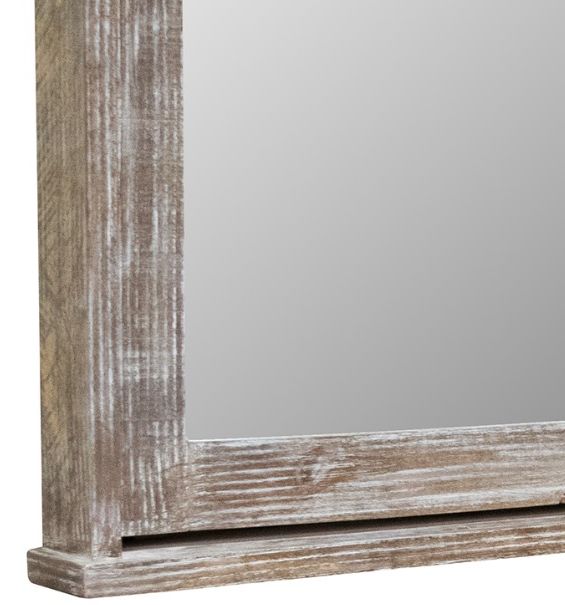 American Wholesale Furniture Industrial Barnwood Mirror-1