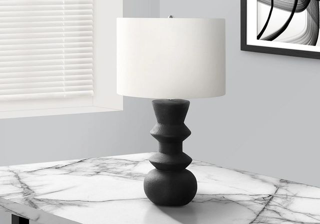 Monarch Specialties Inc. Black Ceramic Table Lamp-2