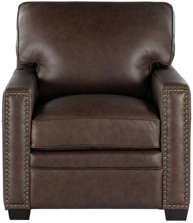Leather Italia™ Cambria Dalton Brown Chestnut Chair-0