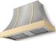La Cornue CornuFé Cascade 44" Stainless Steel Wall Mounted Range Hood with Polished Brass Trim-0