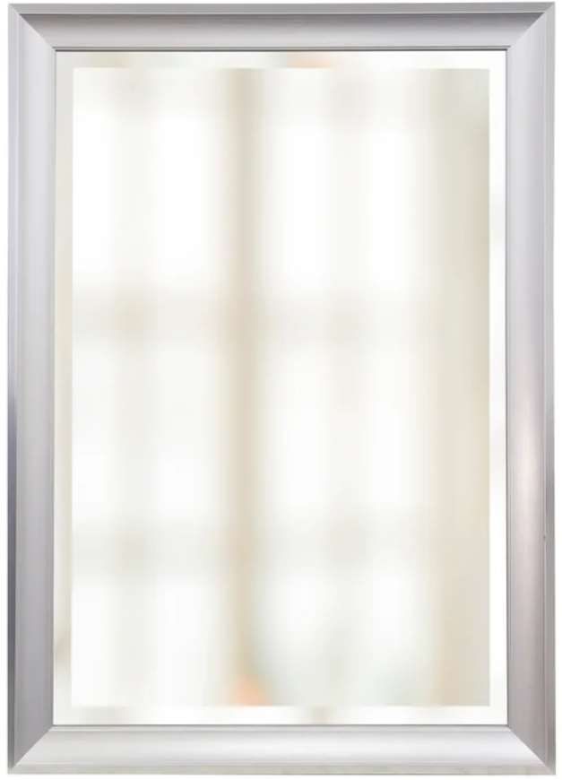 Stylecraft Chrome/Light Gray Framed Beveled Mirror-0
