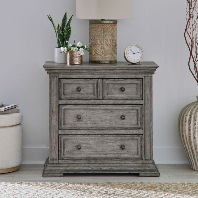 Liberty Furniture Graystone Bedside Chest with Charging Station-1