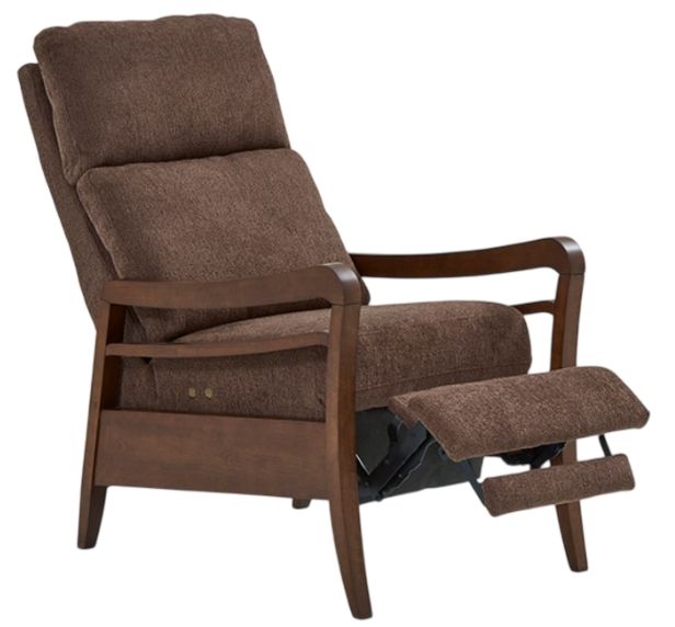 Best® Home Furnishings Customizable Ryberson Fabric Power High Leg Recliner with Espresso Legs-3