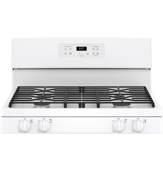 GE® 30" White Freestanding Gas Range-3