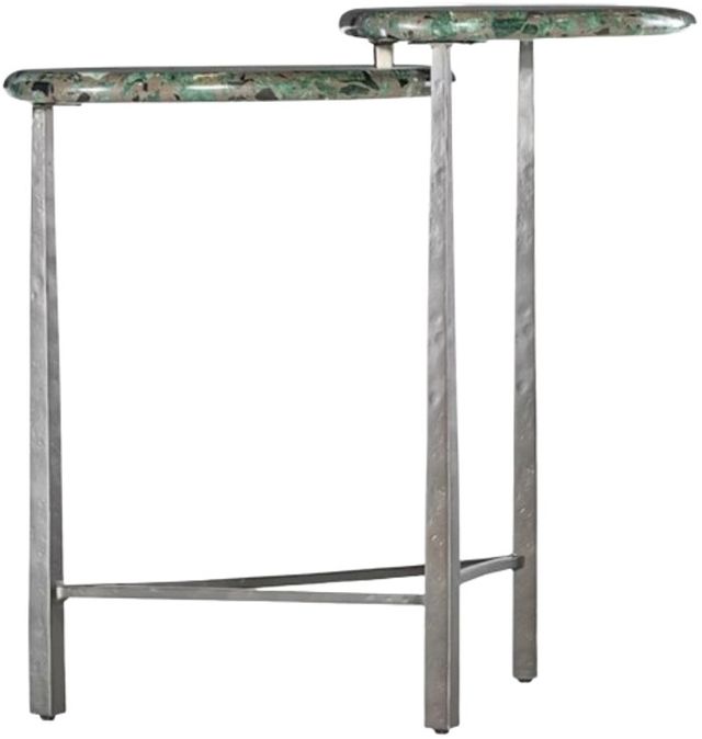 Hooker® Furniture Commerce and Market Antares Black/Charcoal/Green End Table with Pewter Base-3