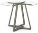 Amisco Customizable Dirk 42" Clear Glass Top Round Table-0