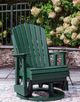 Signature Design by Ashley® Shell Beach Green Stainless Steel Outdoor Swivel Glider Chair-4