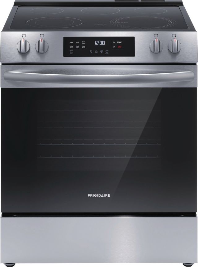 Frigidaire® 30"  Stainless Steel Slide-In Electric Range with Steam Clean-0