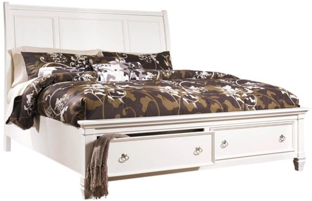 Millennium® by Ashley® Prentice 5-Piece White Queen Sleigh Bed Set-1
