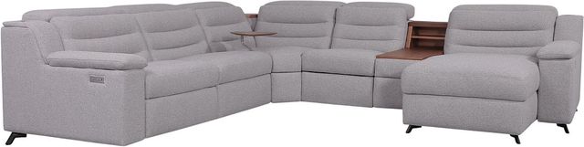 Palliser® Furniture Customizable Lotus 5-Piece Wide Power Reclining L-Shape Storage Sectional with Power Headrest-0