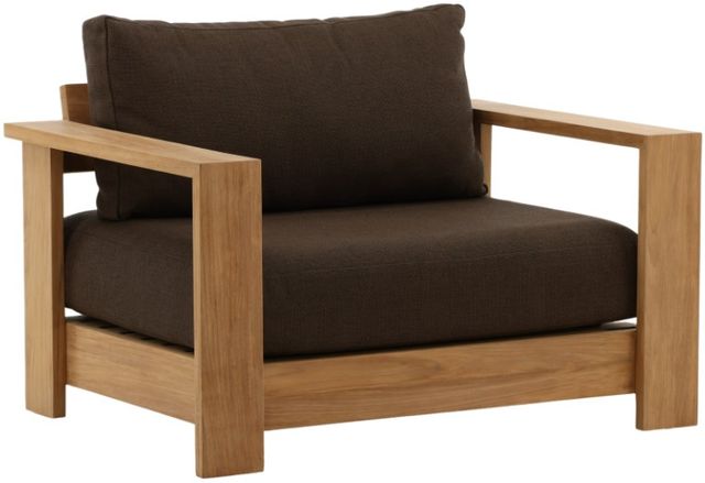 Dovetail Furniture Naya Natural/Woolacombe Chocolate Acrylic/Wooden  Outdoor Sofa Chair-0