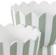 Sagebrook Home 2-Piece Green/White Scallop Edge Striped Planter Set-5