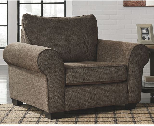 Benchcraft® Nesso Walnut Chair and a Half-1