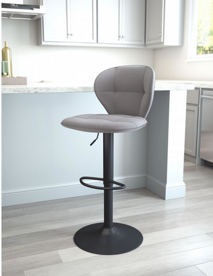Zuo® Modern Salem Gray Bar Chair-2