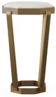 Century® Compositions Marble Top Accent Table with Satin Brass Base-1