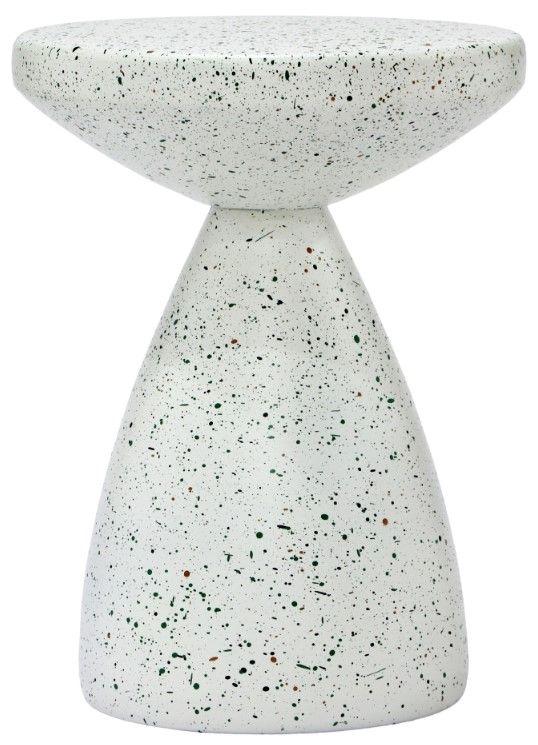 Meridian Furniture Anika White Terrazo End Table-1