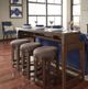 Liberty Furniture Aspen Skies Gray/Russet Brown Swivel Stool-1