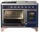 Ilve® Majestic III 48" Midnight Blue Pro Style Dual Fuel Natural Gas Range with Triple Glass Door and Copper Trim-3