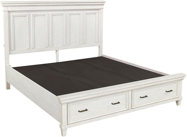 aspenhome® Caraway Aged Ivory King Storage Bed-1