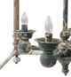 A & B Home Distressed White Hanging Wrought Iron Metal Chandelier-3