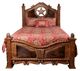 Horizon Home® Lasso Cowhide Brown Panel Bed-0
