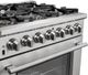 FORNO® Capriasca 36" Stainless Steel Pro Style Dual Fuel Range-3