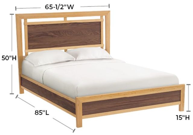 Whittier Wood® Furniture Addison Duet Queen Panel Bed-2