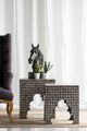 A & B Home 2-Piece Black Natural Pearl Mosaic Accent Table Set-4