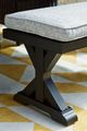 Signature Design by Ashley® Beachcroft Black/Light Gray Aluminum/Fabric/Resin Outdoor Bench-3